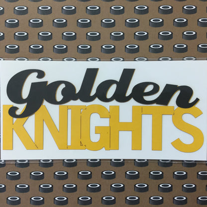 GOLDEN KNIGHTS Hockey Sport Arched Pride Laser Cut