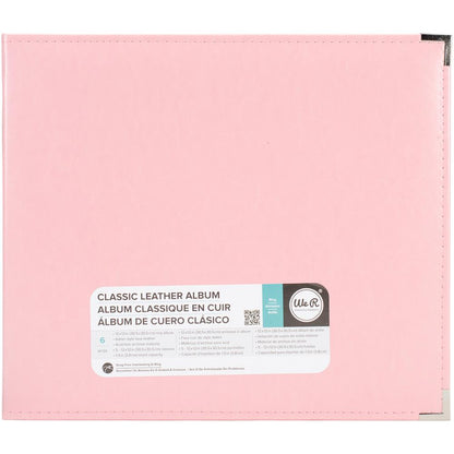 We R Classic Leather Album PRETTY PINK 12&quot;X12&quot; D Ring Memory Scrapbook