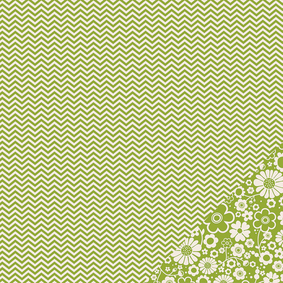 Pebbles CHEVRON Basics 12&quot;X12&quot; Scrapbook Paper