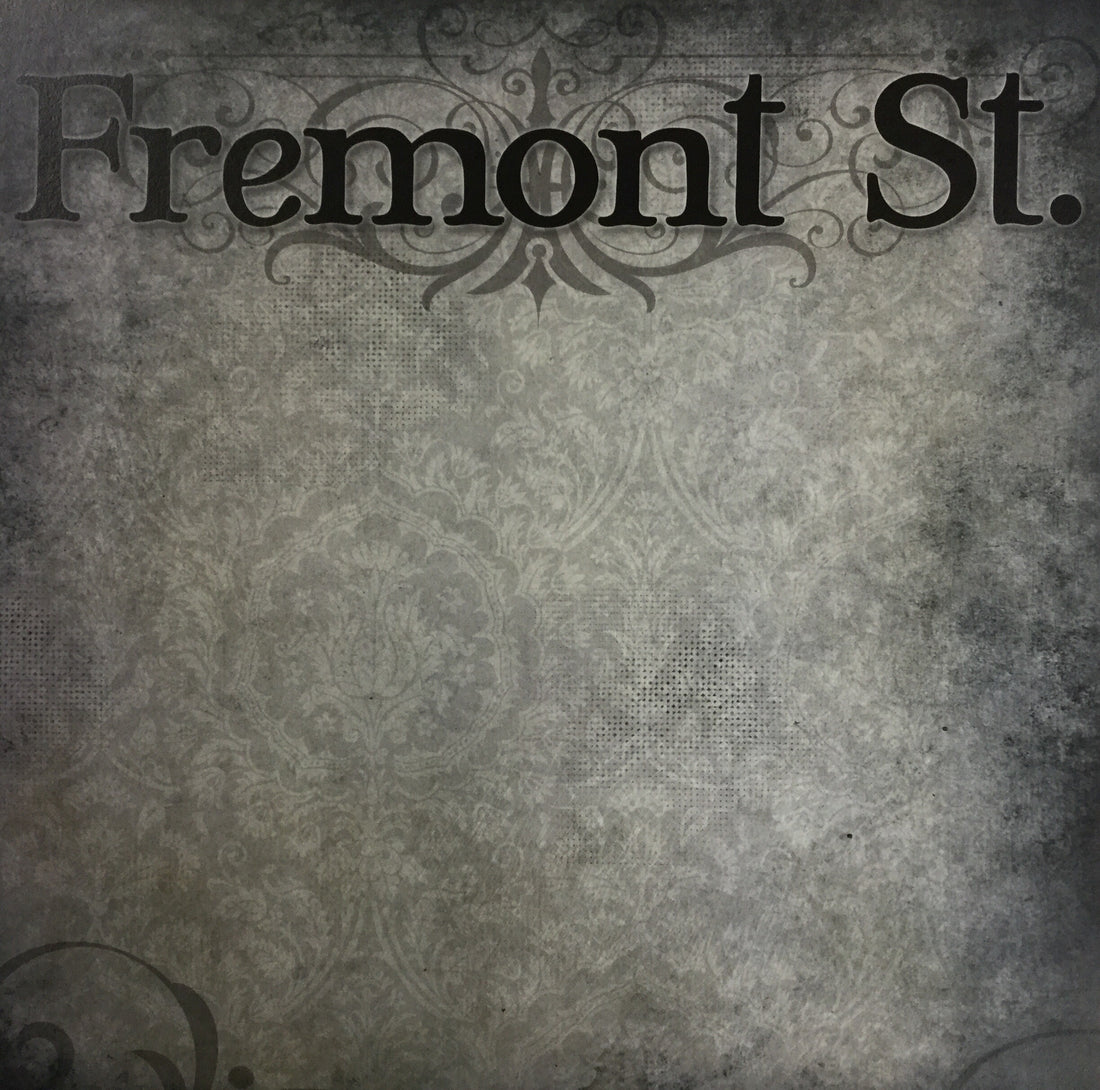 Old Antique FREMONT STREET 12"X12" Scrapbook Paper Scrapbooksrus