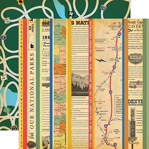 Carta Bella Are We There Yet? GET ON THE ROAD 12&quot;x12&quot; Paper Scrapbooksrus