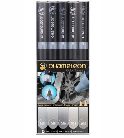Chameleon Color Tones. GRAY TONES Alcohol Markers Pens 5pc Scrapbooksrus