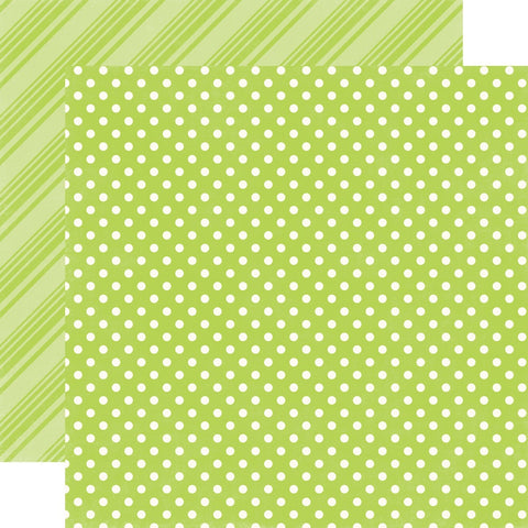Echo Park Dots & Stripes MINT 12"X12" Scrapbook Paper
