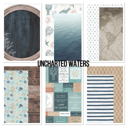 Kaisercraft UNCHARTED WATERS KIT 12&quot;X12&quot; Scrapbook Papers B