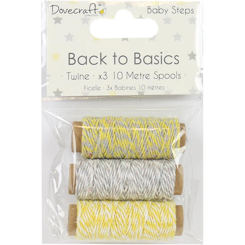 Dovecraft Back to Basics BABY STEPS Twine 3 pc
