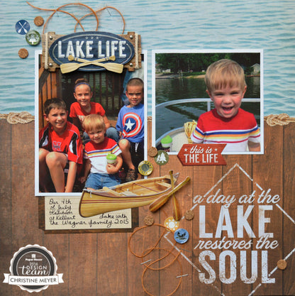 Paper House LAKE LIFE 3D Stickers 14pc