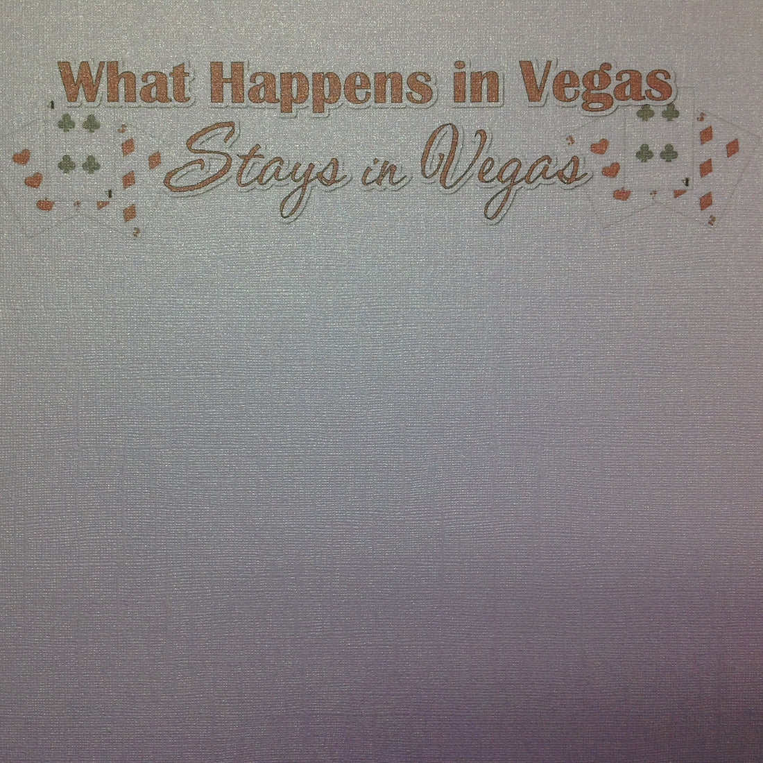 What Happens In Vegas Amulet Bling 12"X12" Scrapbook Paper