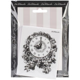 LaBlanche FLORAL CLOCK 3"X4" Silicon Mounted Stamp
