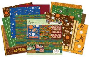 K&amp;Company SPORTS 12&quot;X12&quot; Scrapbook Kit 193pc - Scrapbook Kyandyland