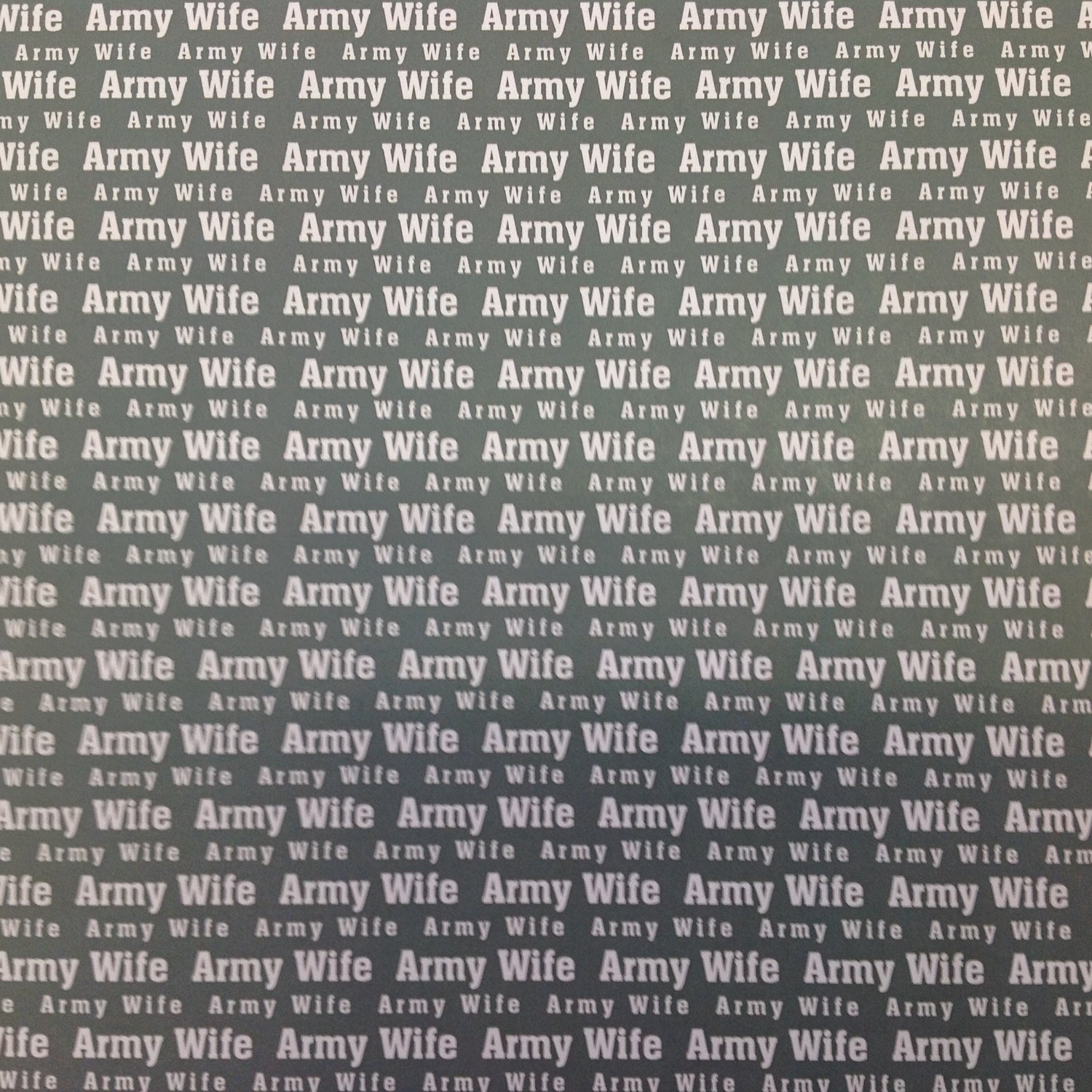 Scrapbook Customs ARMY WIVE 12&quot;X 12&quot; Scrapbook Paper Scrapbooksrus