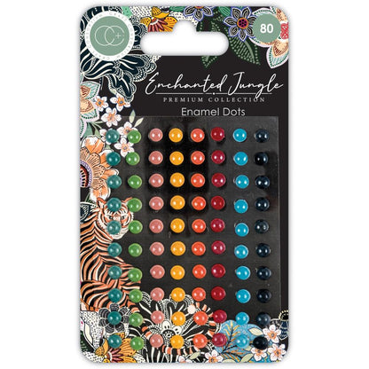 Craft Consortium ENCHANTED JUNGLE Enamel Dots 80pc