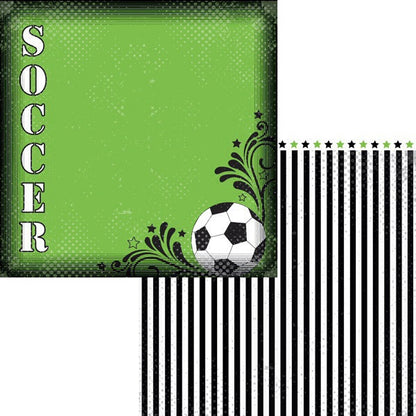 Soccer Moxxie SOCCER 1 Scrapbook Sports Sheet 12&quot;X12&quot;