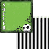Soccer Moxxie SOCCER 1 Scrapbook Sports Sheet 12"X12"