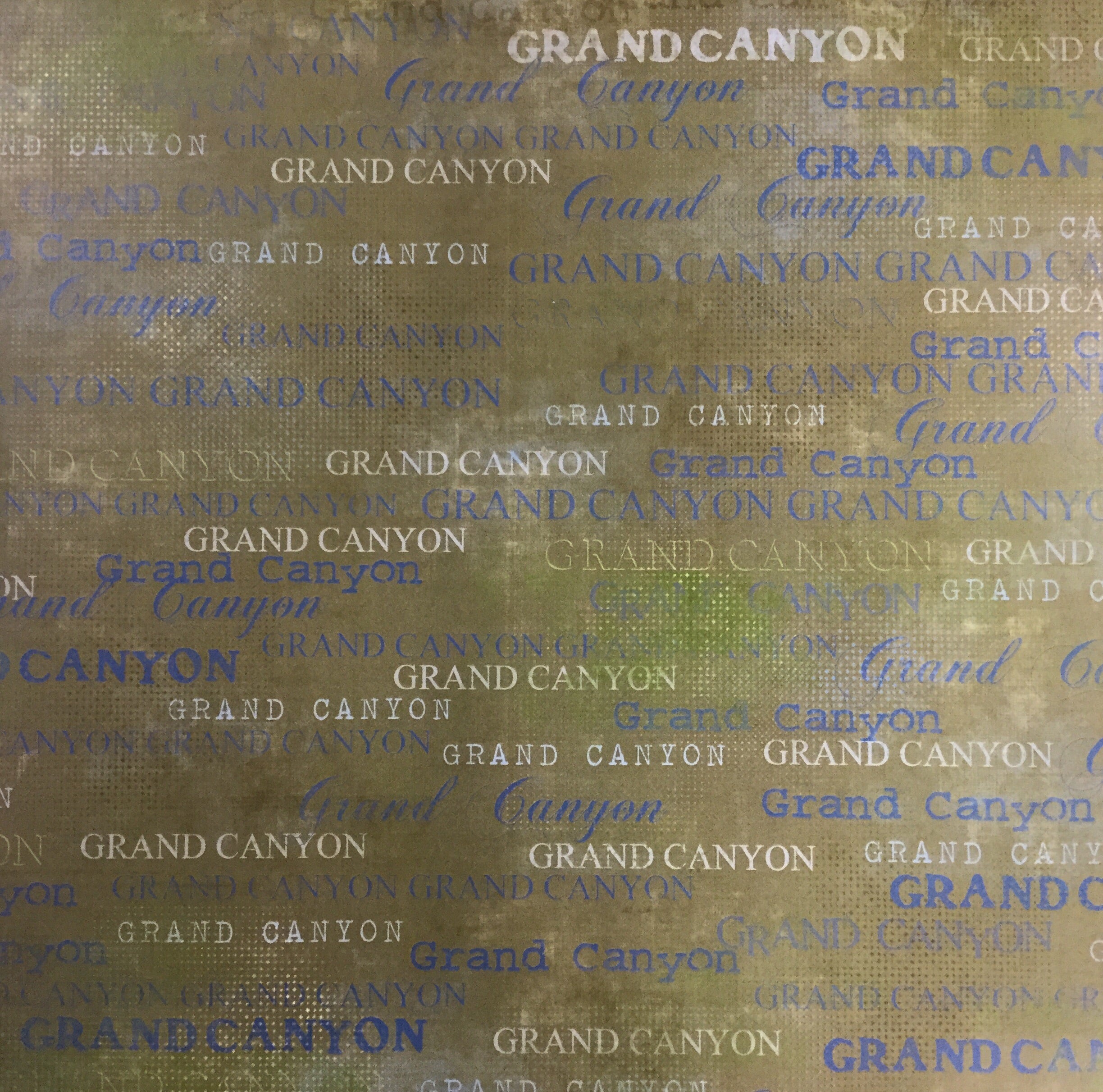 Green Lush GRAND CANYON BLUE 12&quot;X12&quot; Travel Paper Scrapbooksrus