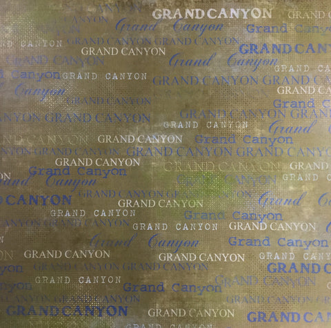 Green Lush GRAND CANYON BLUE 12"X12" Travel Paper Scrapbooksrus