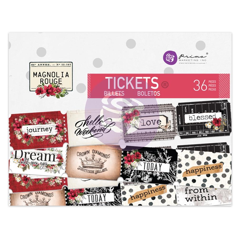 Prima MAGNOLIA ROUGE TICKETS 36pc