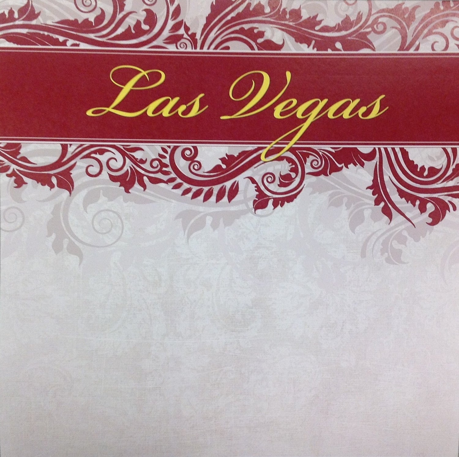 LAS VEGAS SWIRL 12&quot;X12&quot; Custom Travel Paper Sheet LV - Scrapbook Kyandyland