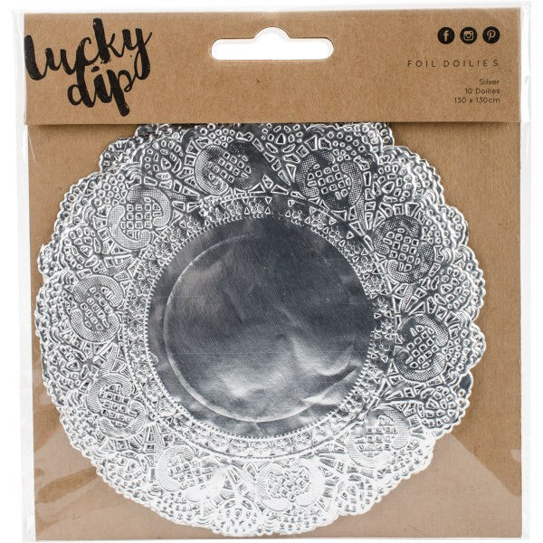 Kaisercraft Lucky Dip Silver Foil Doily Scrapbooksrus