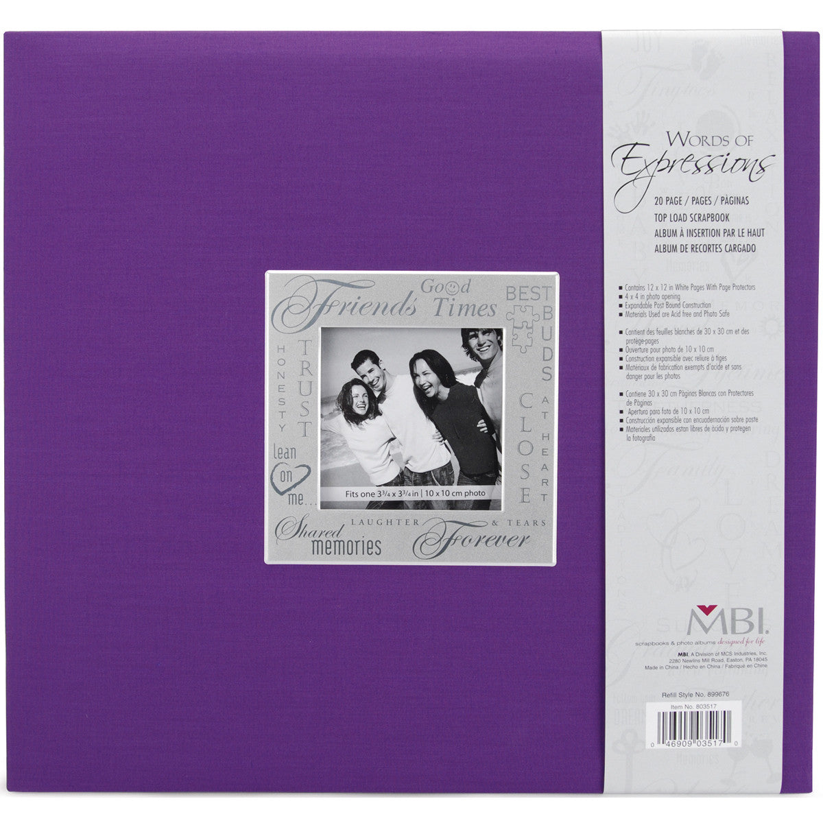 MBI Scrapbook PURPLE FRIEND 12&quot;X12&quot; Fabric Album