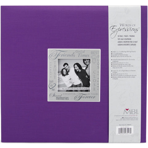 MBI Scrapbook PURPLE FRIEND 12"X12" Fabric Album