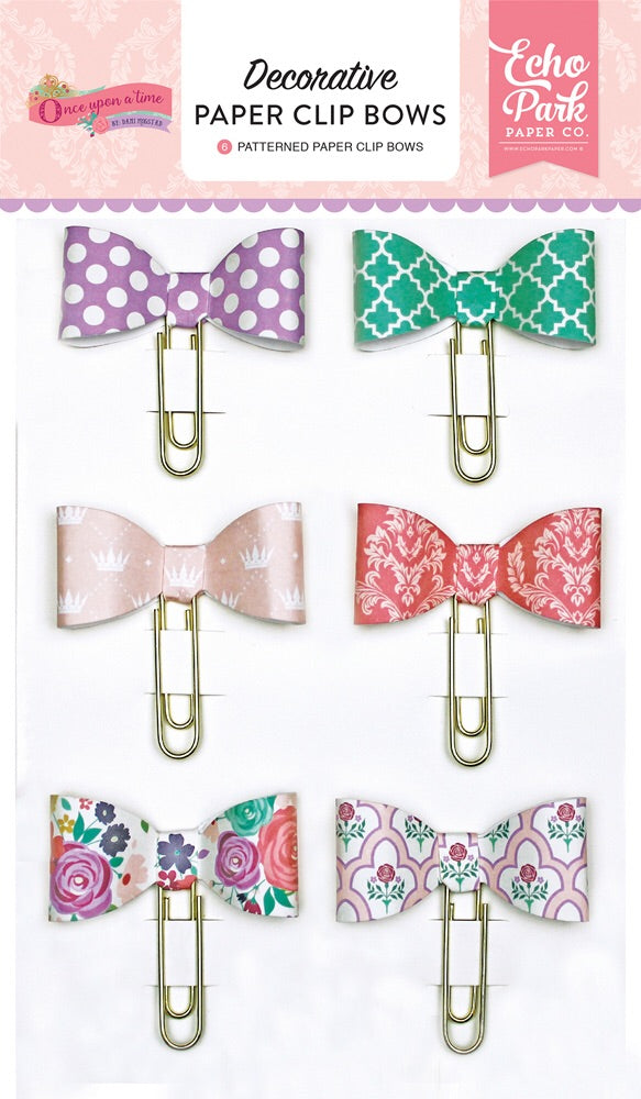 Echo Park Once Upon A Time Paper Clip BOWS 6pc Scrapbooksrus