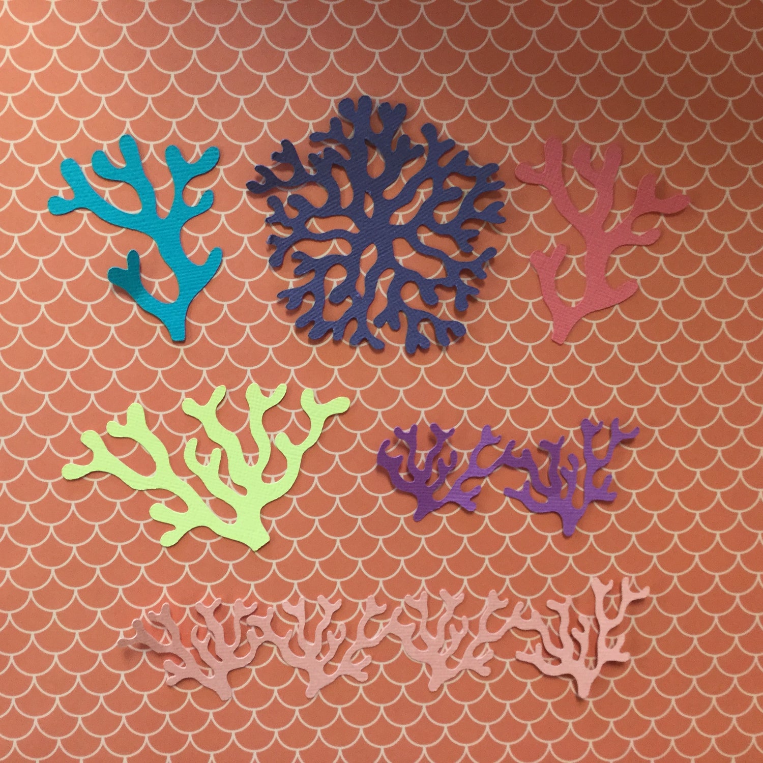 CORAL Scrapbook Die Cuts