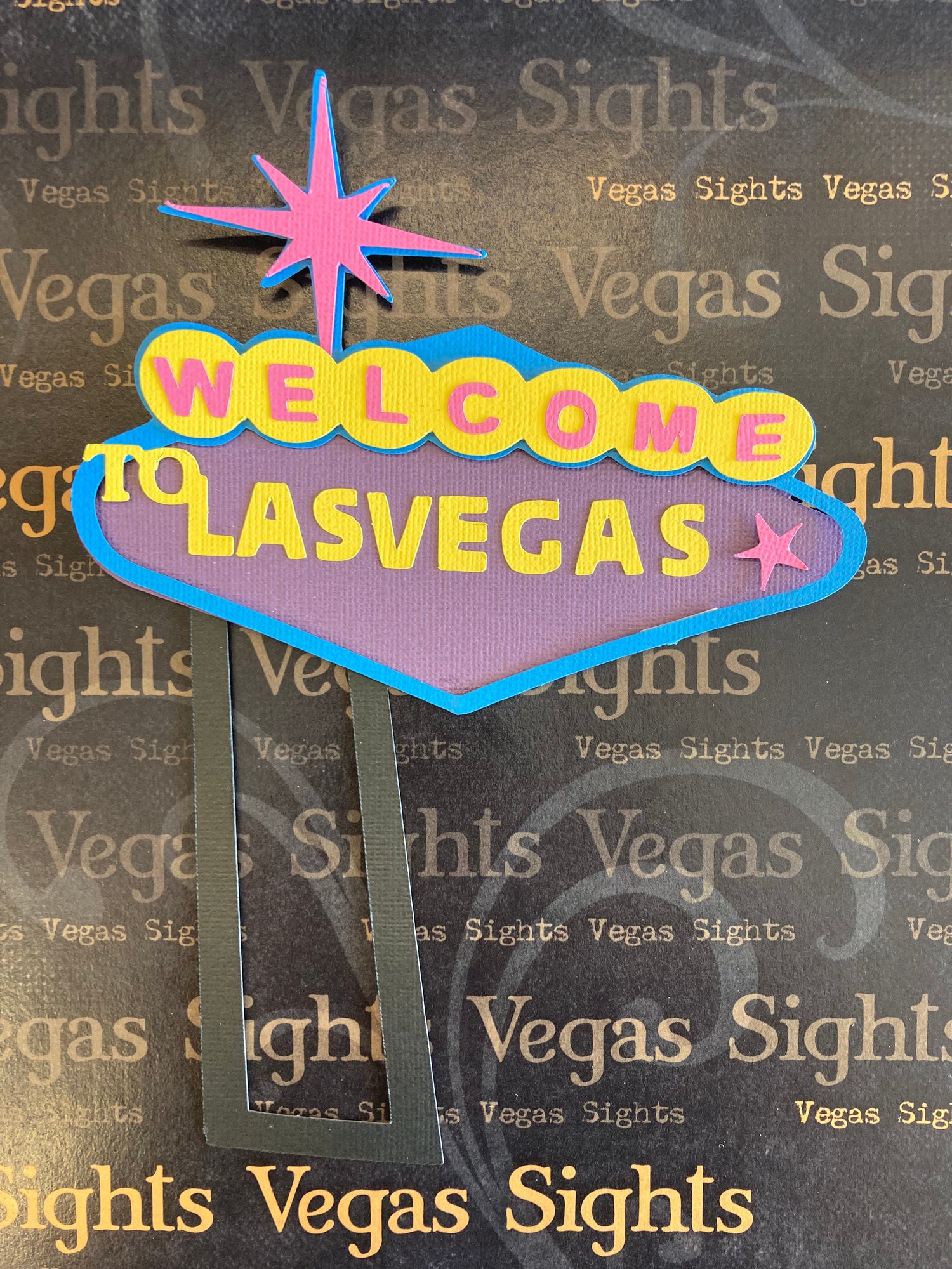 WELCOME TO LAS VEGAS SIGN Las Vegas Scrapbook Diecut