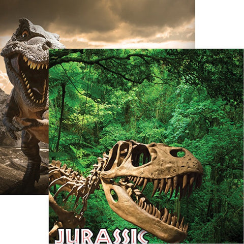Reminisce Jurassic Park Adventure Scrapbook Paper Sheet Scrapbooksrus