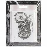 LaBlanche MOTORCYCLE Vintage Mounted Stamp