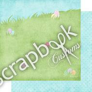 EASTER EGG HUNT HILL LEFT Scrapbook Customs 12X12 Paper