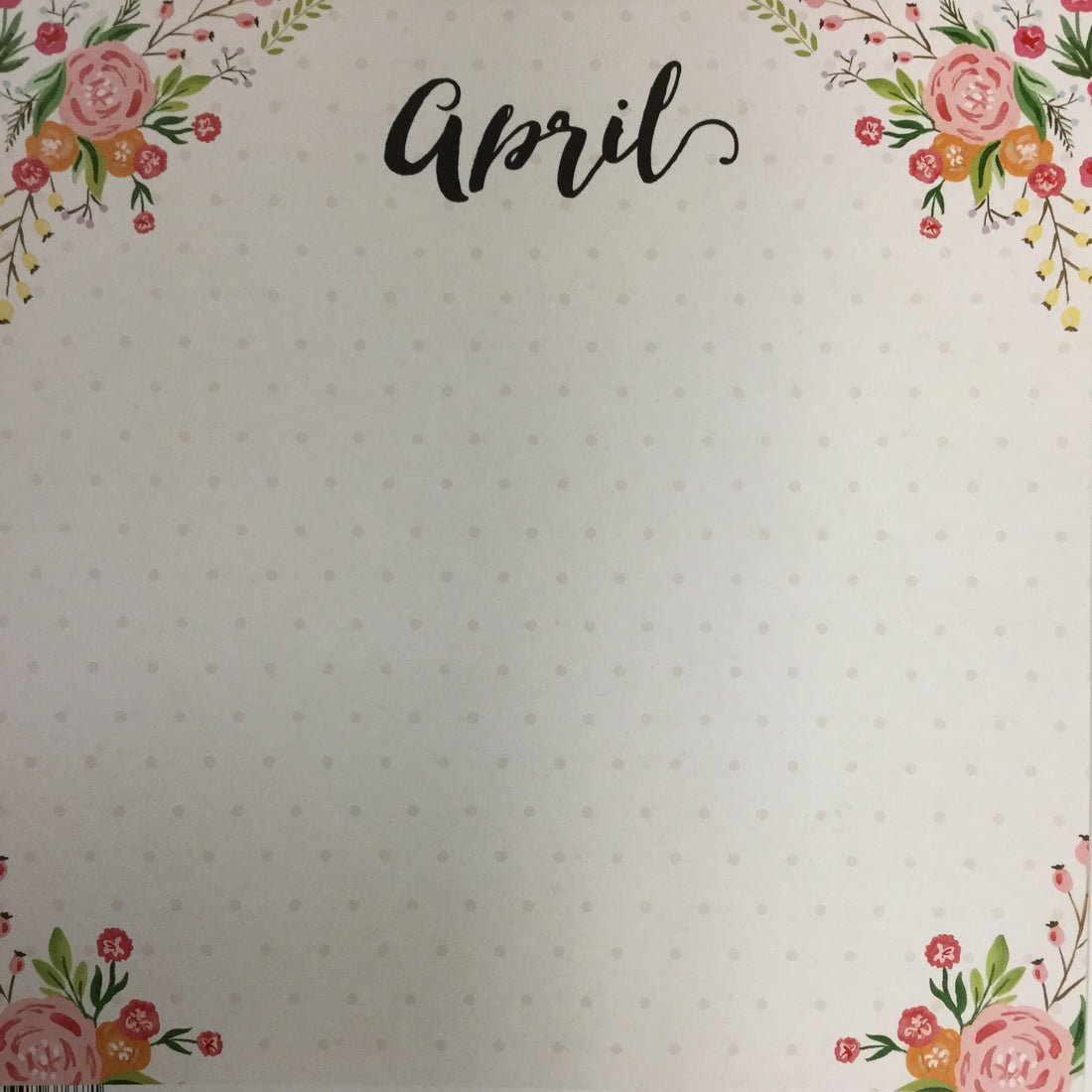 APRIL MEMORIES 12"X12" Scrapbook Customs Paper Scrapbooksrus