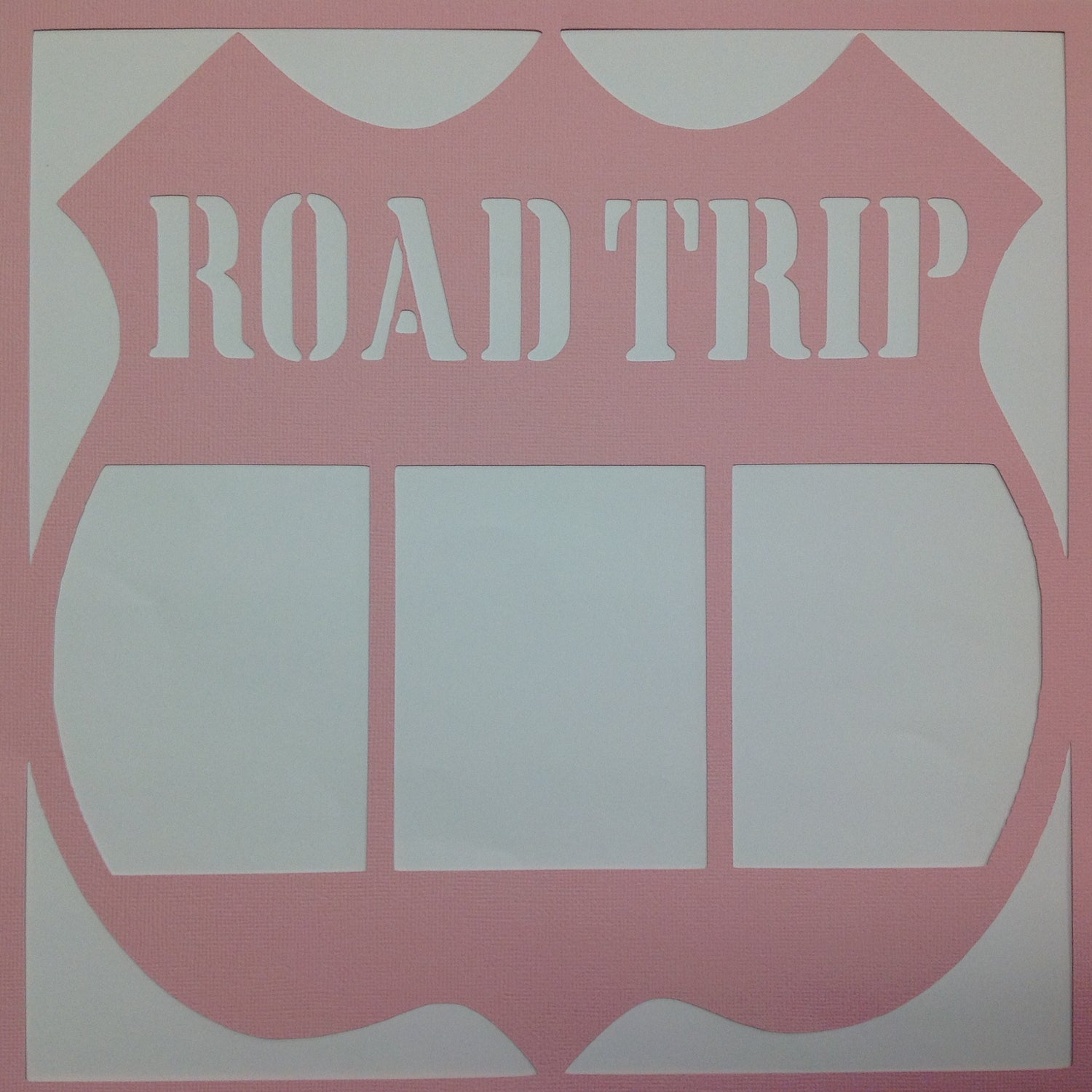 Page Frame ROAD TRIP BLUE Travel 12&quot;x12&quot; Scrapbook Overlays
