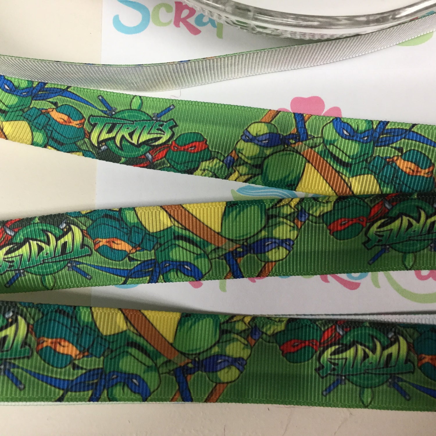 Teenage Mutant Ninja Turtles Character Grosgrain Ribbon 1 yard Scrapbooksrus