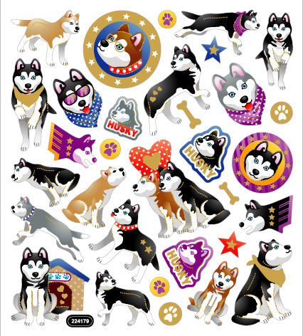 Sticker King HUSKY Huskies Stickers 32pc