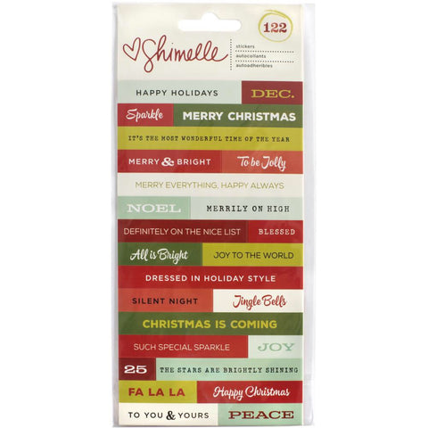 American Crafts SHIMELLE CHRISTMAS MAGIC Stickers Phrase - Scrapbook Kyandyland