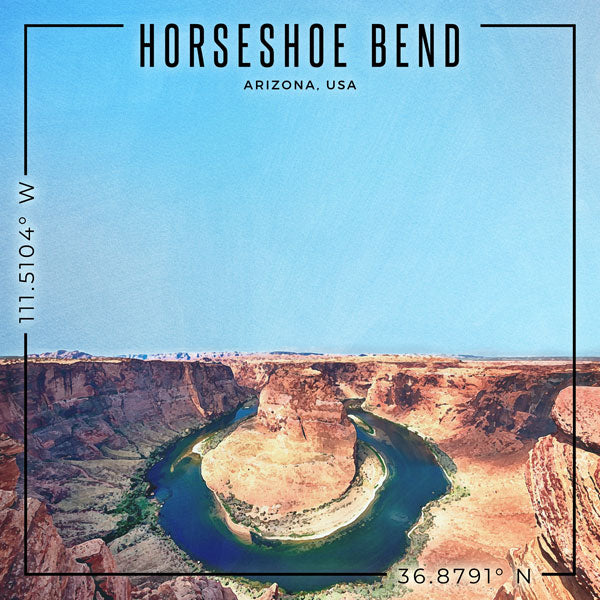 USA ARIZONA HORSESHOE BEND 12&quot;X12&quot; DS Scrapbook Paper