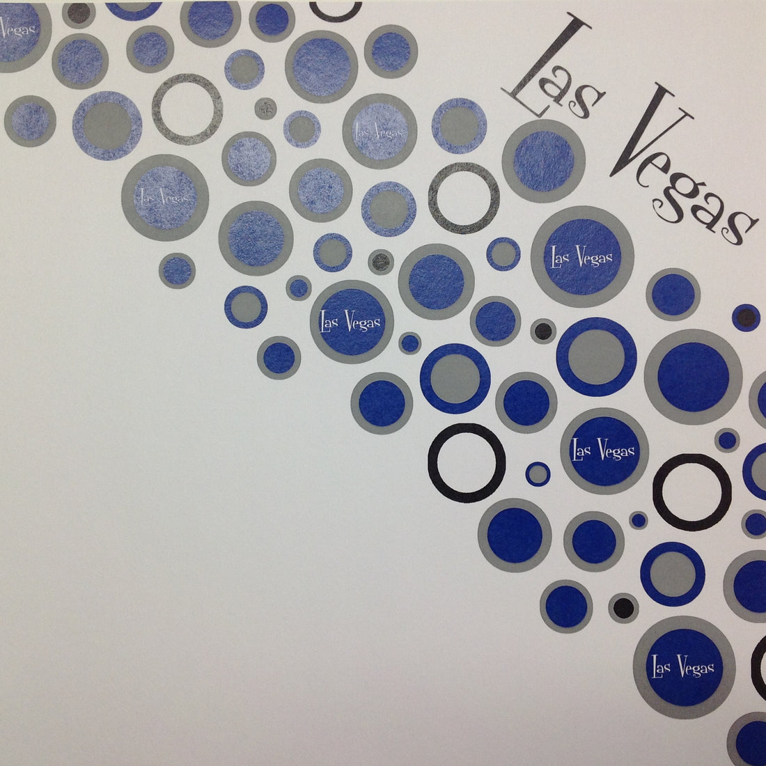 Retro Arc Right LAS VEGAS BLUE 12"X12" Travel Paper Sheet LV Scrapbooksrus