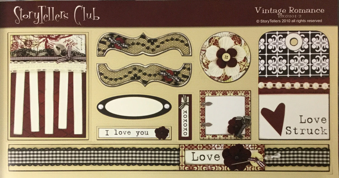 StoryTellers VINTAGE ROMANCE 1-2 DIECUTS 6&quot;X13&quot; Scrapbooksrus