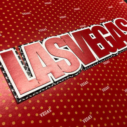 Laurel Leaf LAS VEGAS Travel Laser Cuts 3&quot;X9&quot; 1pc LV Red Black @Scrapbooksrus LasVegas