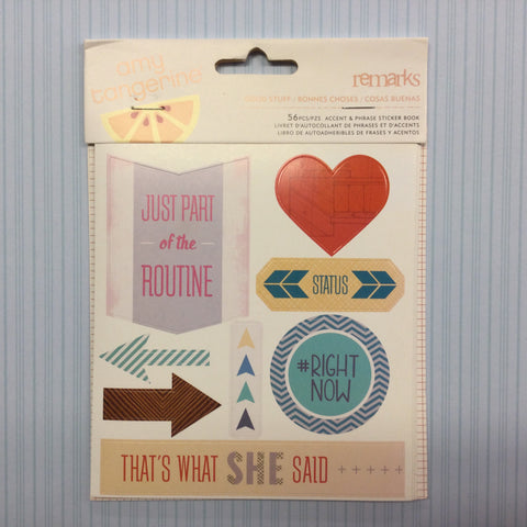 Amy Tangerine Remarks GOOD STUFF Sticker Book