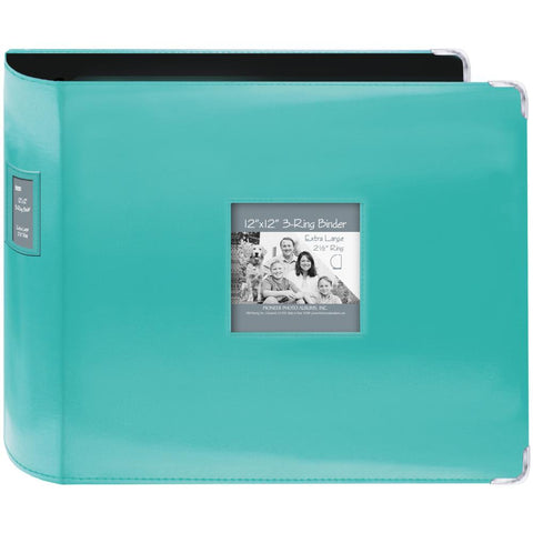 Pioneer Sewn Frame Leatherette BRIGHT BLUE 3-Ring 12"X12" Memory Scrapbook Album Scrapbooksrus