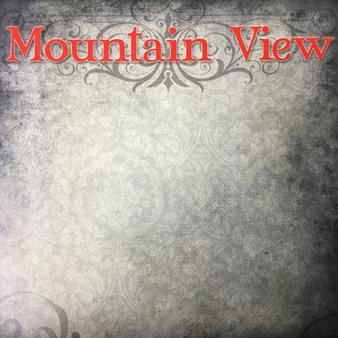 Old Antique  MOUNTAIN VIEW Red 12&quot;X12&quot; Custom Travel Paper LV Scrapbooksrus