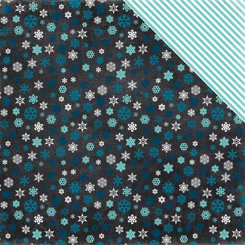 Echo Park Hello Winter FROSTY NIGHT 12&quot;x12&quot; Scrapbook Paper Scrapbooksrus