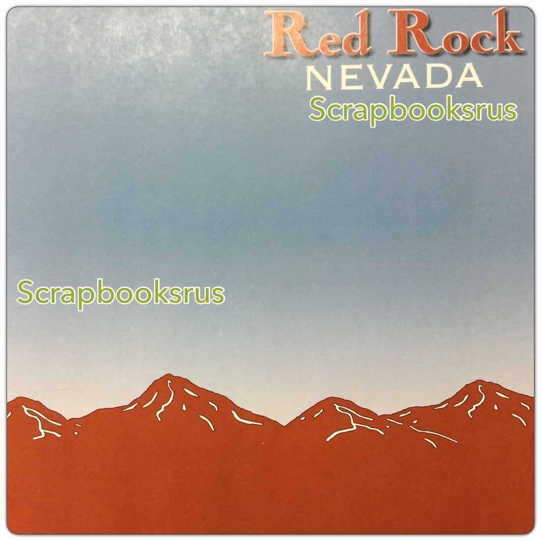 RED ROCK Estes Park Nevada 12&quot;X 12&quot; Scrapbook Travel Paper