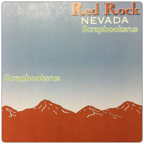 RED ROCK Estes Park Nevada 12"X 12" Scrapbook Travel Paper