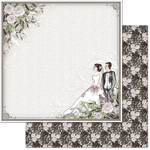 Feature Art Wedding Collection TOGETHER FOREVER 12"X12" Scrapbook Paper Scrapbooksrus