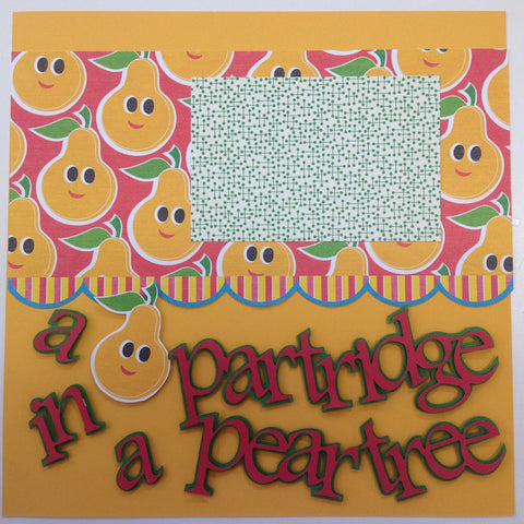 Premade Scrapbook Page (2) 12"x12" PARTRIDGE PEAR TREE 2