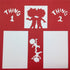 Page Frame Dr. Seuss THING 1 & 2 12"x12" RED Scrapbook Overlay