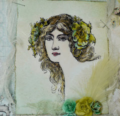 LaBlanche FLORAL HAIR DO 3&quot;X4&quot; Silicon Mounted Stamp