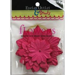 Eyelet Outlet &amp; Brads Paper FLOWERS 40 pc - Scrapbook Kyandyland